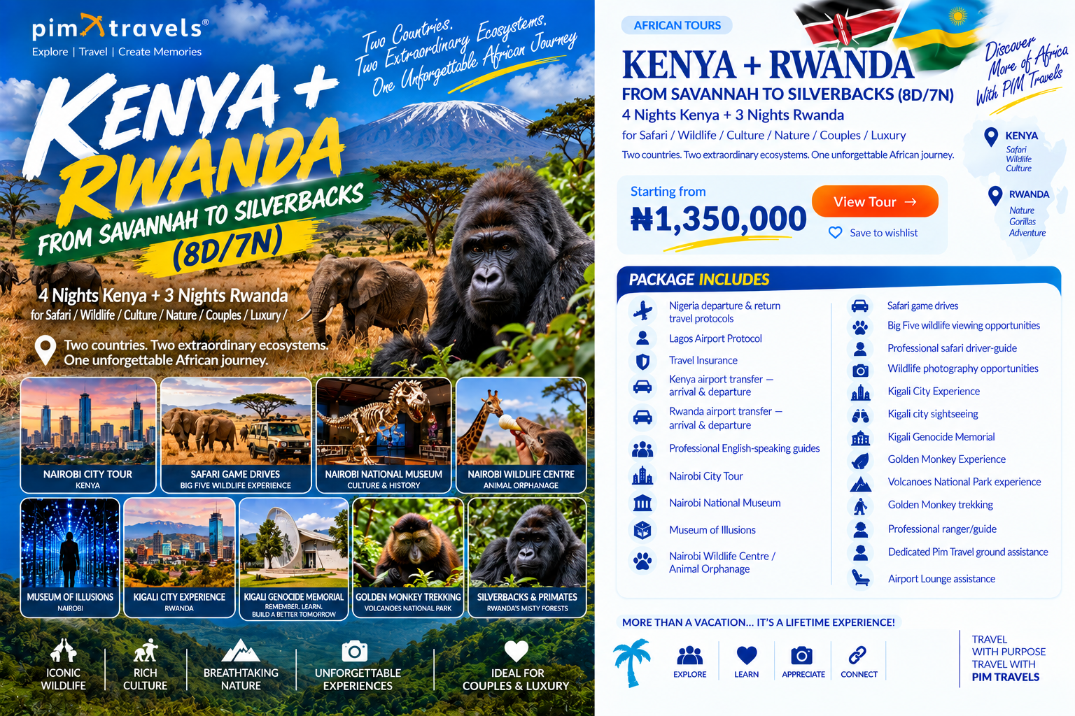 KENYA & RWANDA FROM SAVANNAH TO SILVERBACKS